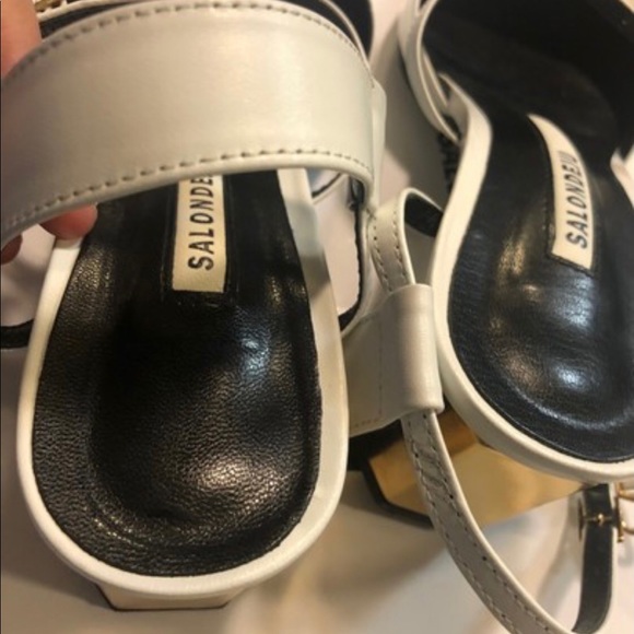 SALONDEJU SJ16104WT TWO STRAP SLINGBACK - Picture 6 of 12